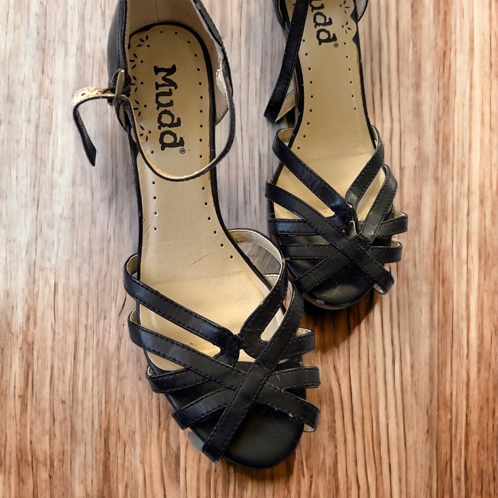 Mudd Strappy Black Heels - Size 8.5
